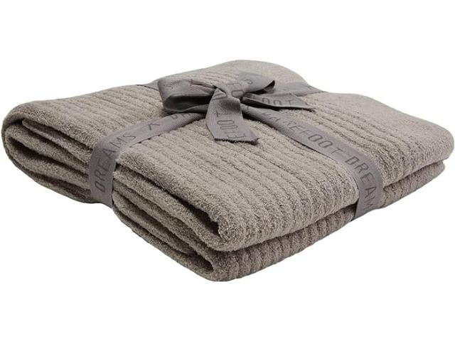 (取寄) ベアフットドリームス コージーシック ライト リブド スロー Barefoot Dreams Barefoot Dreams Cozychic Lite Ribbed Throw Pewterの通販は
