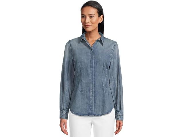 (取寄) ローレン ラルフローレン レディース デニム シャツ Lauren Ralph Lauren women Denim Shirt Odwin Wash