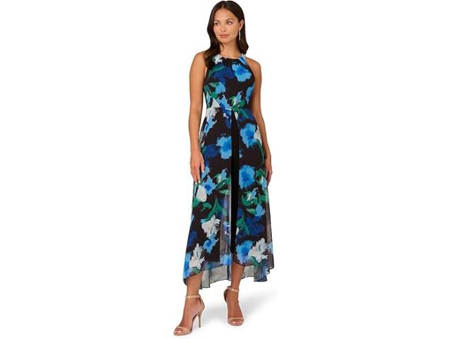 (取寄) アドリアナ パぺル レディース フローラル プリント ジャンプスーツ Adrianna Papell women Floral Print Jumpsuit Black Multiの通販は 29,220円