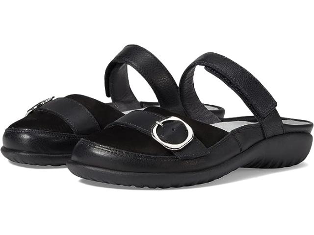 (取寄) ナオト レディース  Naot women Naot Hongi Soft Black Leather/Black Velvet Nubuckの通販は 35,126円