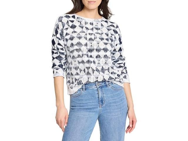 (取寄) ニックゾー レディース テクスチャー ダイヤモンド セーター NIC+ZOE women Textured Diamond Sweater Indigo Multi