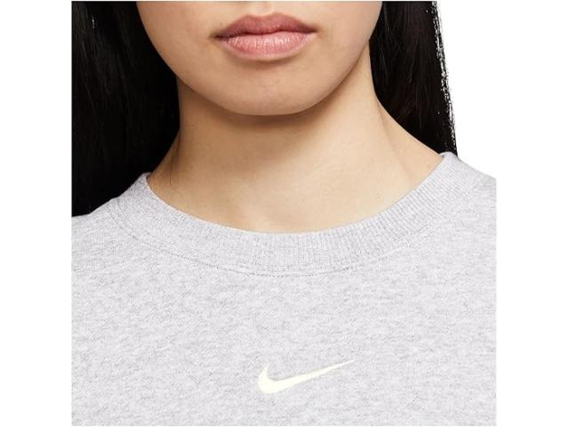 (取寄) ナイキ レディース スポーツウェア フェニックス フリース オーバー-オーバーサイズ クルー ネック スウェットシャツ Nike women Sportswear Phoenix Fleece Over-Oversized Crew Neck Sweatshirt Birch Heather/Black