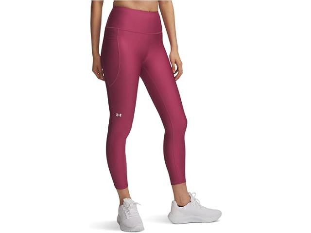 (取寄) アンダーアーマー レディース ヒートギア アーマー ハイウエスト アンクル レギングス Under Armour women HeatGear Armour High-Waisted Ankle Leggings Fuchsia Dusk/White