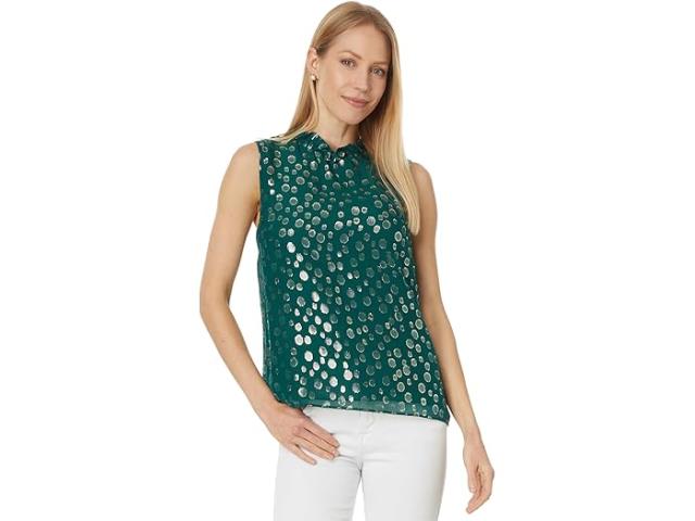 (取寄) リリー ピュリッツァー レディース シルク トップ Lilly Pulitzer women Lilly Pulitzer Rayalynne Silk Top Villa Green Silk Bubbly Clip