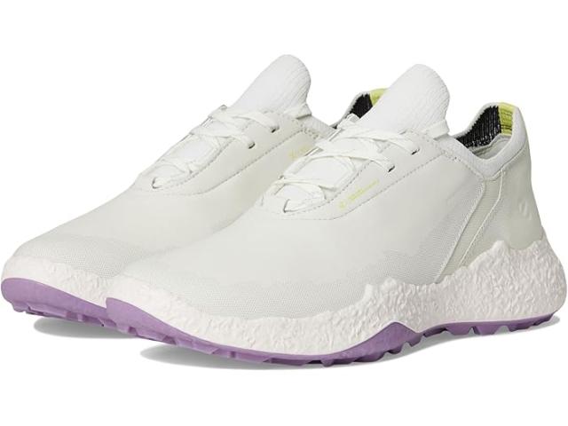 (取寄) エコー ゴルフ レディース バイオム ハイブリット 5 レース ウォータープルーフ ゴルフ シューズ ECCO Golf women BIOM Hybrid 5 Lace Waterproof Golf Shoe White/Lavender Mist