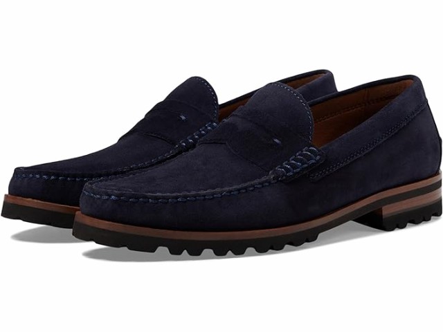 (取寄) ジョンストン&マーフィー コレクション メンズ ボールドウィン ラグ ペニー Johnston & Murphy Collection men Baldwin Lug Penny Navy English Suedeの通販は