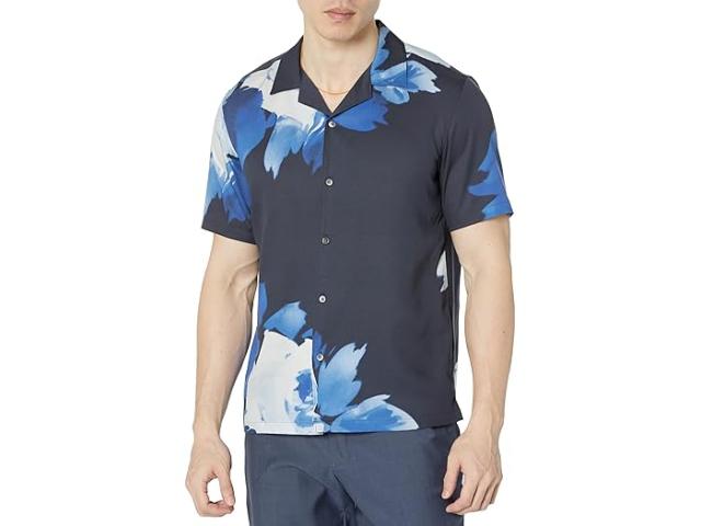 (取寄) セオリー メンズ アービング ショート スリーブ Cc アブストラクト Theory men Irving Short Sleeve CC Abstract Baltic/Palace Blue Multiの通販は 37,800円