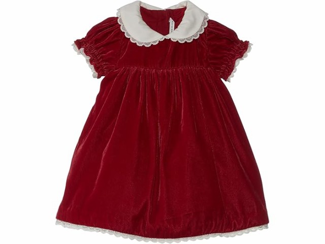 (取寄) ジャニー アンド ジャック ガールズ ベルネット レース カラー ドレス (インファント) Janie and Jack girls Janie and Jack Velvet Lace Collar Dress (Infant) Redの通販は