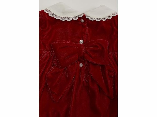 (取寄) ジャニー アンド ジャック ガールズ ベルネット レース カラー ドレス (インファント) Janie and Jack girls Janie and Jack Velvet Lace Collar Dress (Infant) Redの通販は