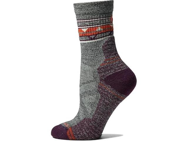 (取寄) スマートウール レディース パフォーマンス ハイク ライト クッション エスノ グラフィック ミッド クルー Smartwool women Smartwool Performance Hike Light Cushion Ethno Graphic Mid Crew Ash/Charcoal