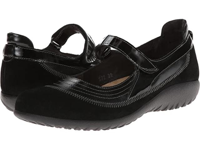 (取寄) ナオト レディース キレイ Naot women  Kirei Black Suede Leather Combination