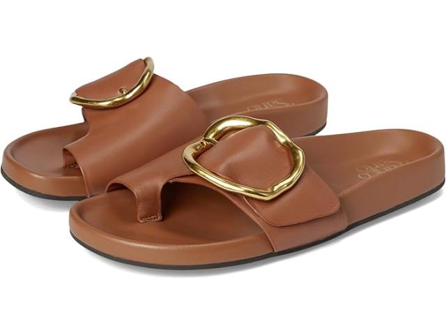 (取寄) フランコ サルト レディース スライド サンダル Franco Sarto women Brianka Slide Sandals Tan Leather