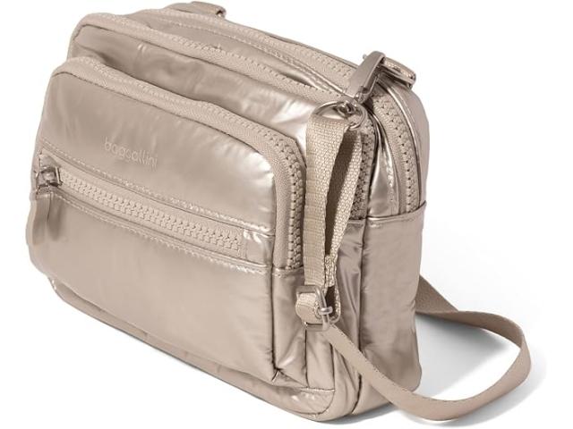 (取寄) バッガリーニ レディース トリプル ジップ バッグ Baggallini women Triple Zip Bagg Platinum Ecopuff