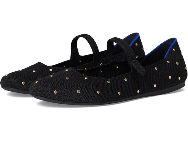 (取寄) レディース ザ スクエア メアリー ジーン Rothy's women The Square Mary Jane Studded Black