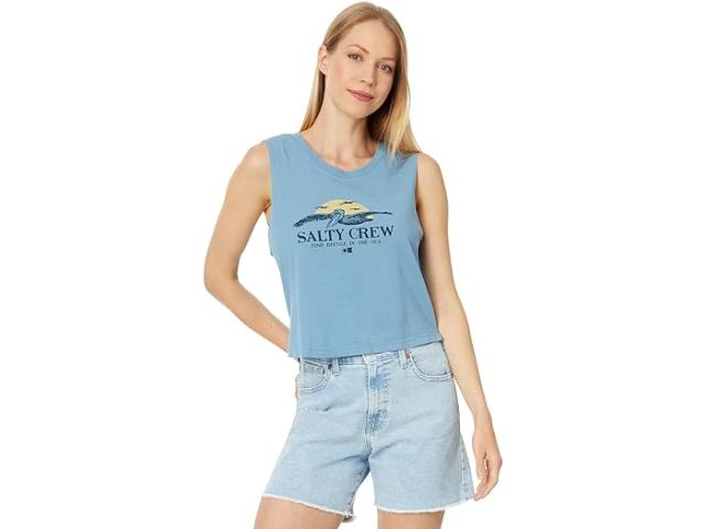 (取寄) ソルティ クルー レディース クロップド タンク Salty Crew women Salty Crew Soarin' Cropped Tank Bluestoneの通販は