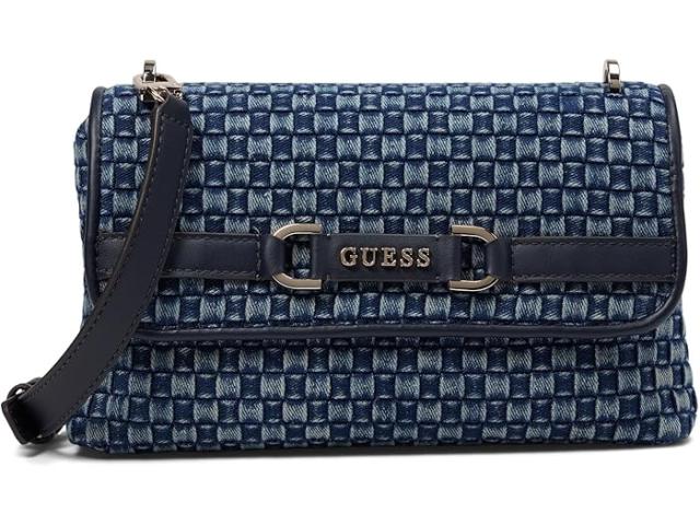 (取寄) ゲス レディース クロスボディ フラップ GUESS women GUESS Majka Crossbody Flap Denimの通販はボディバッグ