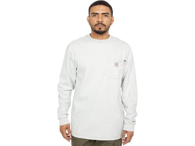 (取寄) カーハート メンズ フレームレジスタント フォース コットン ロング スリーブ Tシャツ Carhartt men Flame-Resistant Force Cotton Long Sleeve T-Shirt Light Gray