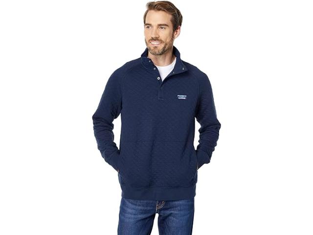 (取寄) エルエルビーン メンズ キルテッド スウェットシャツ L.L.Bean men L.L.Bean Quilted Sweatshirt Classic Navy