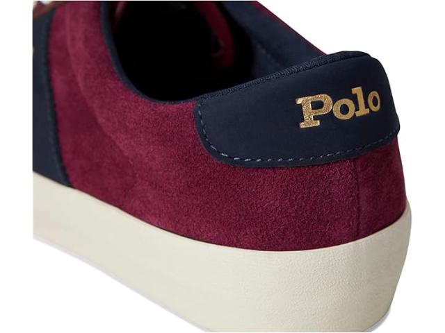 (取寄) ラルフローレン メンズ スエード トップ レース Polo Ralph Lauren men Polo Ralph Lauren Suede Leather-Sayer Sport-Sneakers-Low Top Lace Wine/Navy 取寄) ラルフローレン メンズ スエード トップ レース Polo Ralph