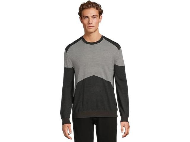 (取寄) アルマーニエクスチェンジ メンズ ウール ブレンド プルオーバー Armani Exchange men Wool Blend Pullover Grey Mel Dark/ Light