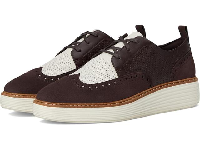 (取寄) コールハーン レディース オリジナルグランド プラットフォーム ウイング ティップ オックスフォード Cole Haan women Cole Haan Originalgrand Platform Wing Tip Oxford Dark Chc/Sude/Ivoryの通販は