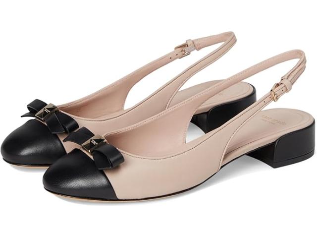 (取寄) ケイトスペード レディース デコ ボウ スムース レザー スリングバック パンプス Kate Spade New York women Deco Bow Smooth Leather Slingback Pumps Pale Vellum