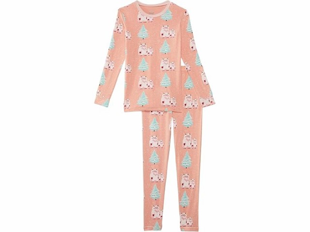 (取寄) キッキー パンツ キッズ キッズ プリント ロング スリーブ パジャマ セット (ビッグ キッド) Kickee Pants Kids kids Print Long Sleeve Pajama Set (Big Kid) Blush Yetiの通販は