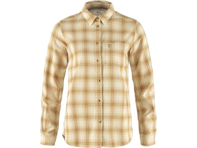 (取寄) フェールラーベン レディース フランネル シャツ Fjllrven women Fjallraven Ovik Flannel Shirt Chalk White/Dune Beige