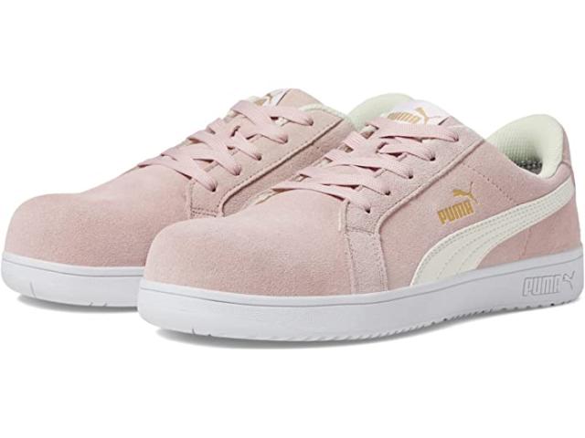 (取寄) プーマ セーフティー レディース アイコニック スエード ロー ASTM エー PUMA Safety women Iconic Suede Low ASTM EH Pink/White