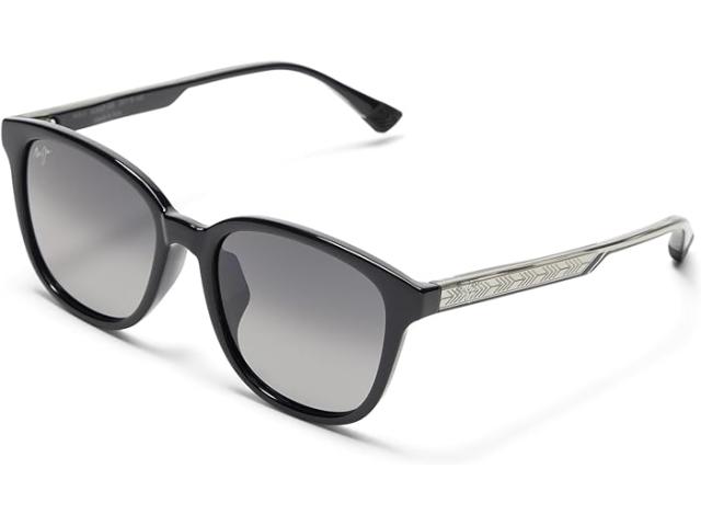 (取寄) マウイ ジム メンズ クイカヒ Maui Jim men Kuikahi Shiny Black W/Trans Light Grey/Neutral Grey Polarizedの通販は