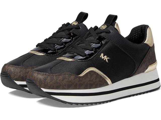 (取寄) マイケルコース レディース ライナ トレーナー MICHAEL Michael Kors women Raina Trainer Black/Brownの通販は 37,390円