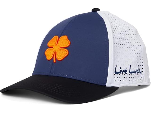 (取寄) ブラッククローバー オーバーン ベンチマーク アジャスタブル スナップバック ハット Black Clover Auburn Benchmark Adjustable Snapback Hat Navy/Black/White Laser Cut Orange 3d Clover