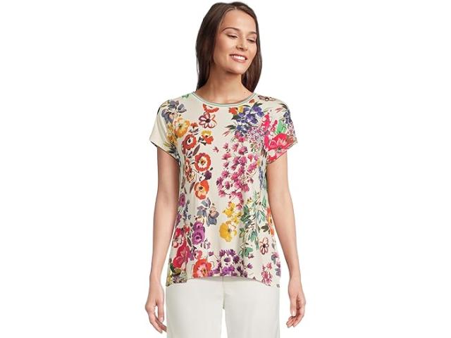 (取寄) ジョニー ワズ レディース ザ ジャニー フェーバリット リラックスド-フィット ドルマン スリーブ ティー Johnny Was women The Janie Favorite Relaxed Dolman Sleeve Tee Evalon