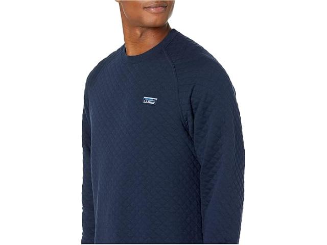 (取寄) エルエルビーン メンズ キルテッド クルー ネック レギュラー L.L.Bean men L.L.Bean Quilted Crew Neck Regular Classic Navy