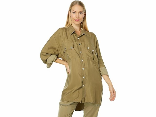 (取寄) フェイスコネクション レディース ミリタリー ポケット シャツ Faith Connexion women Faith Connexion Military Pocket Shirt Light Khakiの通販は
