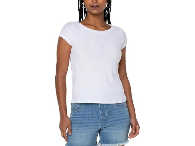 (取寄) リバプールロサンゼルス レディース キャップ スリーブ ボートネック ベイビー ティー Liverpool Los Angeles women Liverpool Los Angeles Cap Sleeve Boatneck Baby Tee Creamの通販は