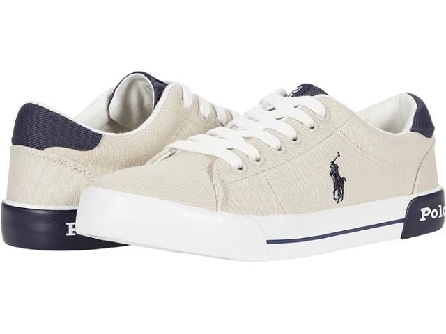 (取寄) ラルフローレン キッズ ボーイズ グラフティン スニーカー (ビッグ キッド) Polo Ralph Lauren Kids boys Graftyn Sneaker (Big Kid) Sand Canvas/Navy/Navyの通販は 12,672円