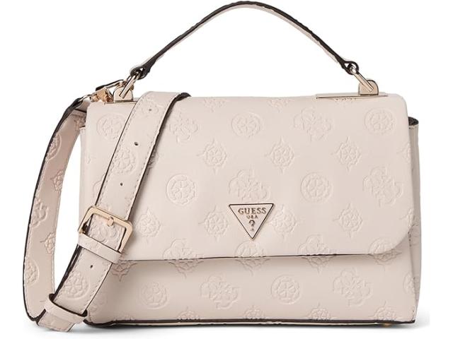 (取寄) ゲス レディース ティシャ トップ ハンドル フラップ GUESS women Tisha Top Handle Flap Stone Logo