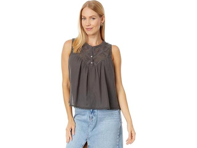 (取寄) ラッキーブランド レディース エンブロイダー カットワーク タンク Lucky Brand women Embroidered Cutwork Tank Ravenの通販は