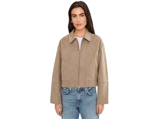 (取寄) リーバイス レディース フォー スエード ボンバー ウィズ レイダウン カラー Levi's women Faux Suede Bomber With Laydown Collar Tan