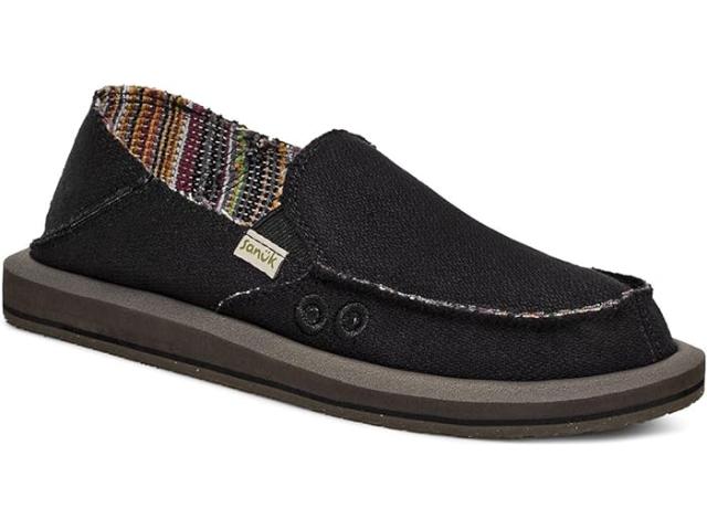 (取寄) サヌーク レディース ドンナ ヘンプ ツートーン Sanuk women Sanuk Donna Hemp Two-Tone Black