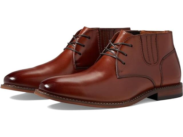 (取寄) ステイシー アダムス メンズ マックスウェル プレーン トゥ デミ ブーツ Stacy Adams men Maxwell Plain Toe Demi Boot Cognac
