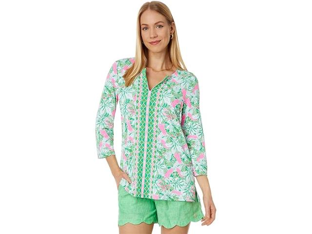 (取寄) リリー ピュリッツァー レディース Upf 50+ カリナ チュニック Lilly Pulitzer women UPF 50+ Karina Tunic Botanical Green Just Wing It Engineered Chillylillyの通販は