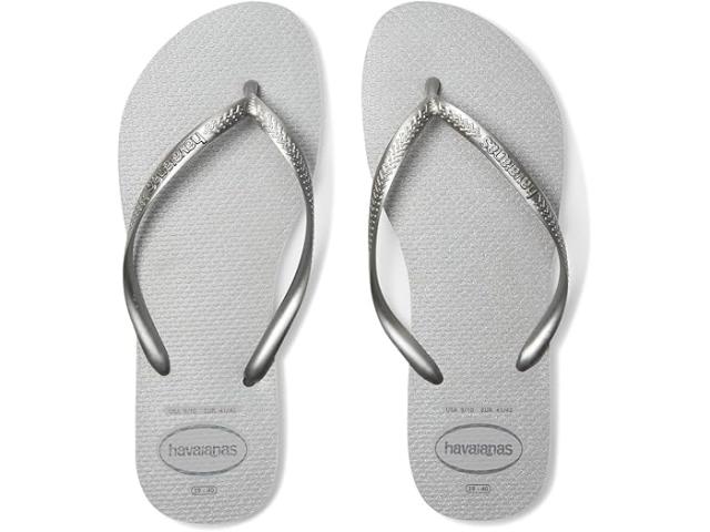 (取寄) ハワイアナス レディース スリム グロス サンダル Havaianas women Slim Gloss Sandals Grey/Ice Grey