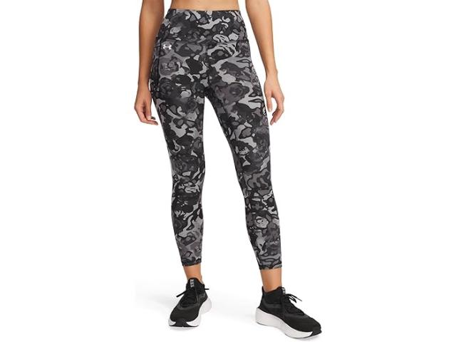 (取寄) アンダーアーマー レディース モーション プリント アンクル レギングス Under Armour women Motion Print Ankle Leggings Black/Titan Gray/White