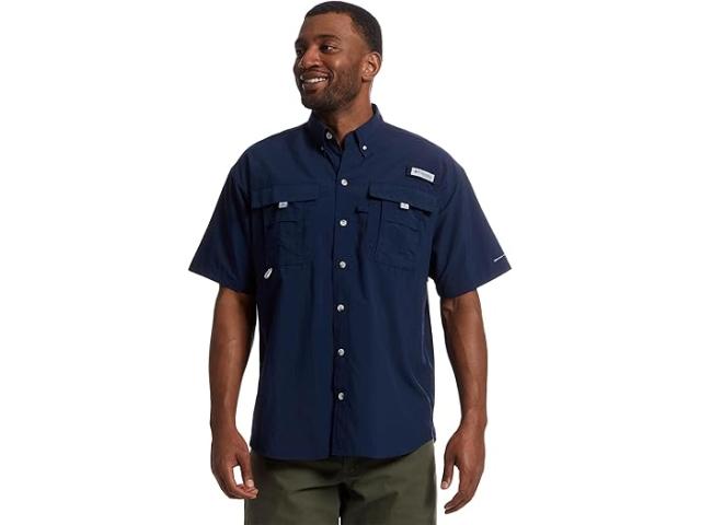 (取寄) コロンビア メンズ バハマ リ ショート スリーブ シャツ Columbia men Bahama II Short Sleeve Shirt Collegiate Navy 1