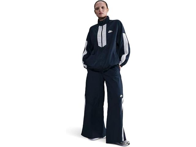 (取寄) ナイキ レディース スポーツウェア ワイド レッグ ウーブン パンツ Nike women Sportswear Wide Leg Woven Pants Midnight Navy/Celestine Blue/Sail