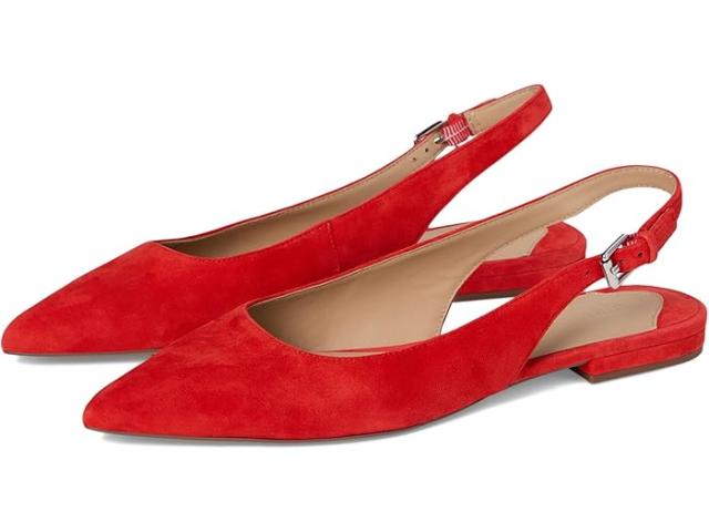 (取寄) ローレン ラルフローレン レディース ロンドン スエード スリングバック フラッツ Lauren Ralph Lauren women Londyn Suede Slingback Flat Bright Vermilion