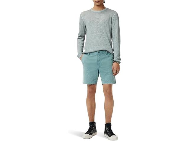(取寄) ジョン バルベイトス メンズ ジェイデン ダブル ニー ショーツ John Varvatos men Jayden Double Knee Shorts S188S25 Fog