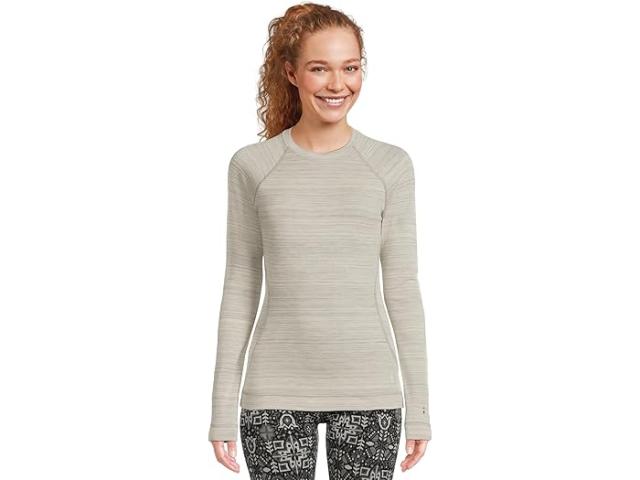 (取寄) スマートウール レディース クラシック サーマル メリノ ベース レイヤー クルー Smartwool women Classic Thermal Merino Base Layer Crew Light Gray Color Shift